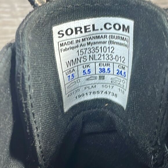 Sorel Out ‘N About Plus Black Nubuck Women’s Sz 7.5 Warm Waterproof Duck Boots - Picture 6 of 12